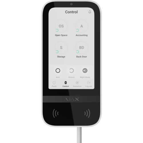 Ajax tipkovnica – Superior KeyPad TouchScreen Fibra WH